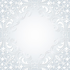 Wedding invitation and announcement card with floral and abstract artwork. Elegant ornate floral background. Floral background and elegant flower elements. Design template.