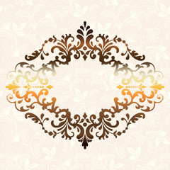 Wedding invitation and announcement card with floral background artwork. Elegant ornate floral background. Floral background and elegant flower elements. Design template.