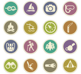active recreation icon set