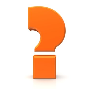 question mark 3d orange isolated symbol sign icon three-dimensional