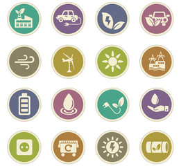 alternative energy icon set
