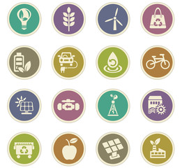 alternative energy icon set