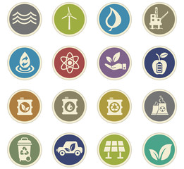 alternative energy icon set