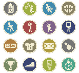basketball icon set