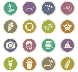 Fototapeta premium beach icon set