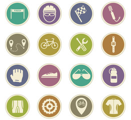 bicycle icon set