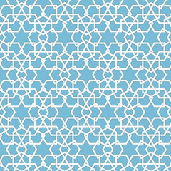 Vector abstract geometric islamic background. Based on ethnic muslim ornaments. Intertwined paper stripes. Elegant background for cards, invitations etc.
