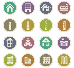 buildings icon set