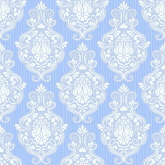 Vector damask seamless pattern background. Classical luxury old fashioned damask ornament, royal victorian seamless texture for wallpapers, textile, wrapping. Exquisite floral baroque template.