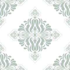 Vector damask seamless pattern element. Classical luxury old fashioned damask ornament, royal victorian seamless texture for wallpapers, textile, wrapping. Exquisite floral baroque template.