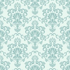 Vector damask seamless pattern background. Classical luxury old fashioned damask ornament, royal victorian seamless texture for wallpapers, textile, wrapping. Exquisite floral baroque template.
