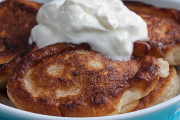 Fritter with cream