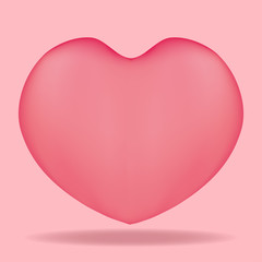 Floating pink heart