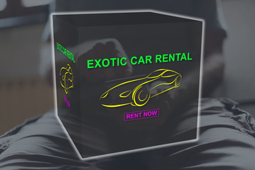 Concept of exotic car rental