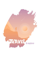 Travel and explore poster design