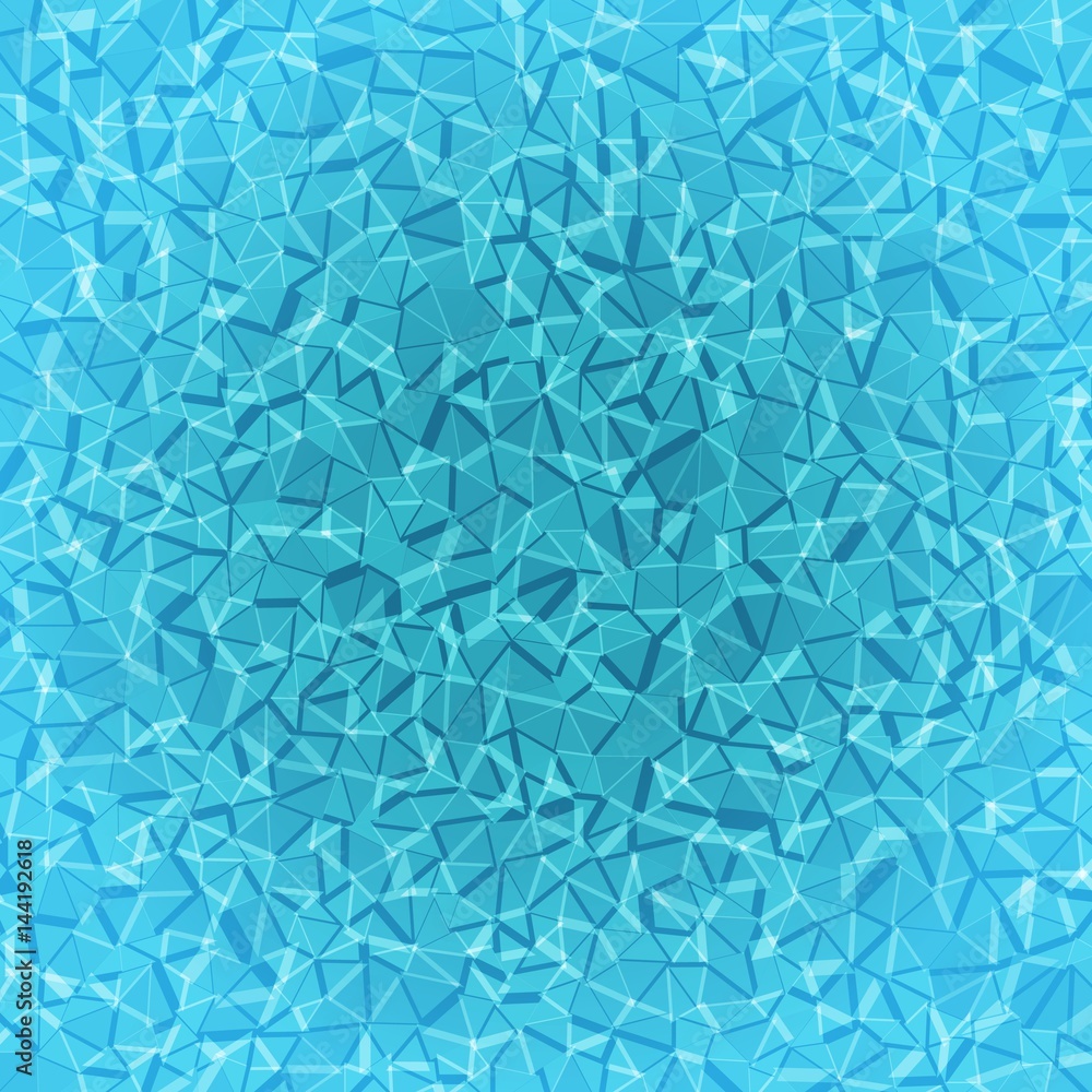 Aufkleber abstract vector mesh background. chaotically connected points and polygons flying in space. flying d