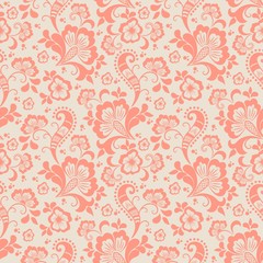 Vector flower seamless pattern background. Elegant texture for backgrounds. Classical luxury old fashioned floral ornament, seamless texture for wallpapers, textile, wrapping.