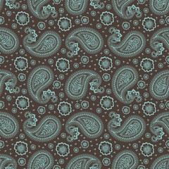 Vector floral seamless pattern background in Arabian style. Arabesque pattern. Eastern ethnic ornament. Elegant texture for backgrounds.