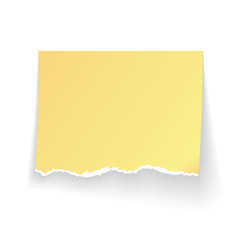 Modern vector illustration of ragged realistic stick and paper isolated on white background