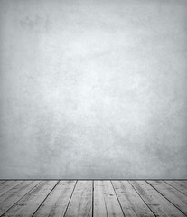 Old wooden floor with textured wall, vintage look