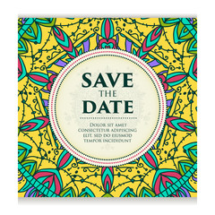 Vintage template design layout for Wedding invitation. Wedding invitation, thank you card, save the date cards, baby shower.