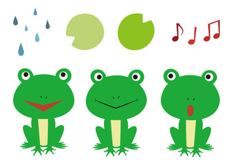 かえる　イラスト