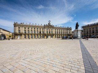 Frankreich, Lothringen, Meurthe-et-Moselle, Nancy, UNESCO-Weltkulturerbe , Place Stanislas, Grand Hotel, Denkmal Stanislas, Rathaus, Hotel de ville,