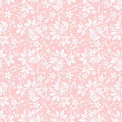 Vector flower seamless pattern background. Elegant texture for backgrounds. Classical luxury old fashioned floral ornament, seamless texture for wallpapers, textile, wrapping.