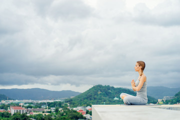 Yoga on rooftop