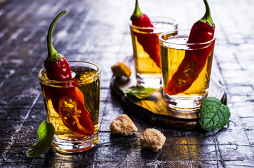 Transparent alcoholic drink