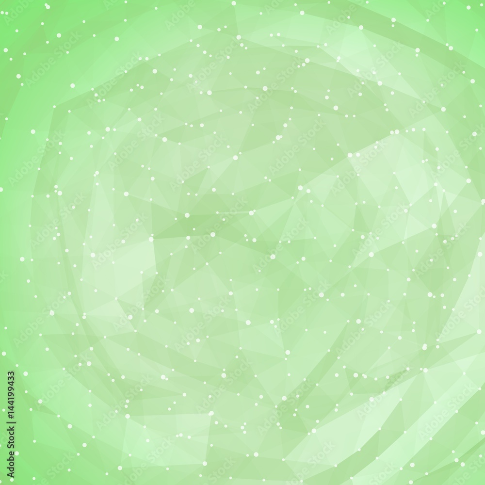 Aufkleber abstract vector mesh background. chaotically connected points and polygons flying in space. flying d