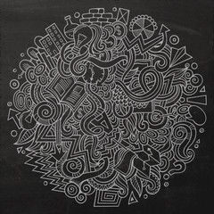 Cartoon cute doodles hand drawn Idea illustration