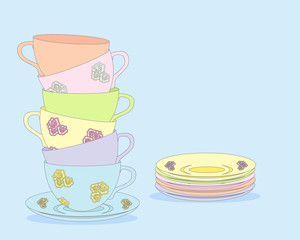 summer tea cups