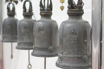 Photo sur Plexiglas Temple Close up bells of temple Golden Mountain Thailand