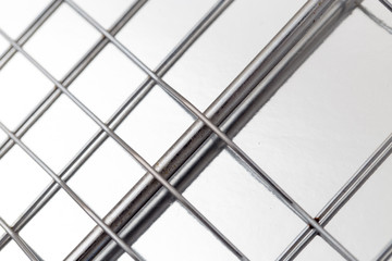 metal mesh on a silver background