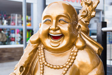 Laughing Gold Buddha