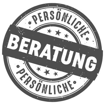 Runder Pers&ouml;nliche Beratung Stempel