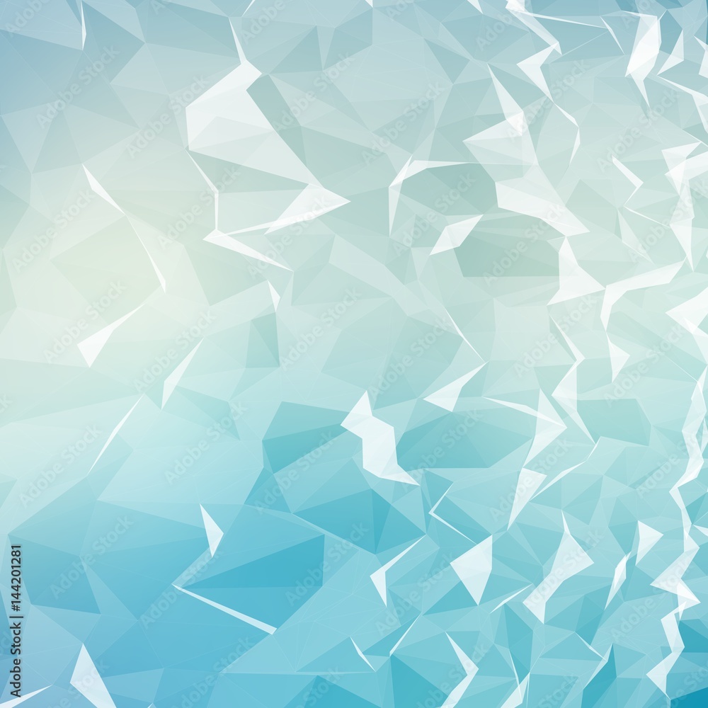 Poster abstract vector mesh background. chaotically connected points and polygons flying in space. flying d