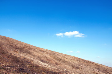 the landscape of the hills and the sky