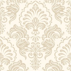 Vector damask seamless pattern element. Classical luxury old fashioned damask ornament, royal victorian seamless texture for wallpapers, textile, wrapping. Exquisite floral baroque template.
