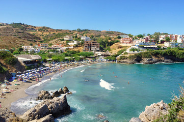 Beach in Bali town on Crete island