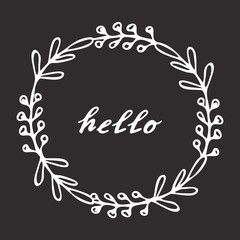 hello hand drawn lettering.