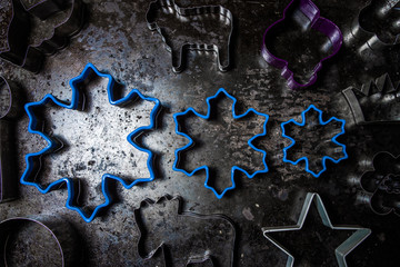 Christmas torrone on a rusty background.