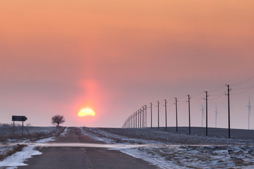 Road to the red sun