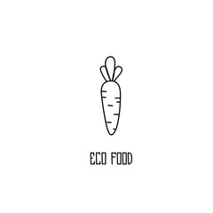 Carrot hand drawn vector illustration.