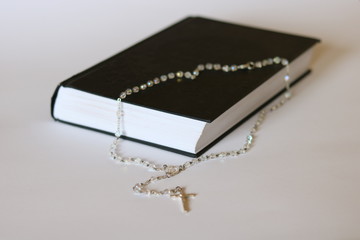 rosary and bible