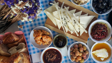 Breakfast- traditional Turkish breakfast