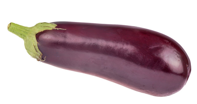 Ripe Aubergine Isolated On White