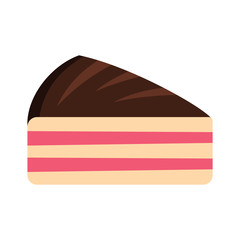 Cartoon tasty cake isolated on white background