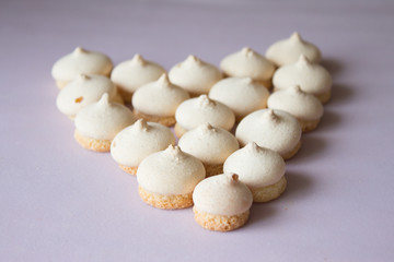 Close up of cookies. Pink background